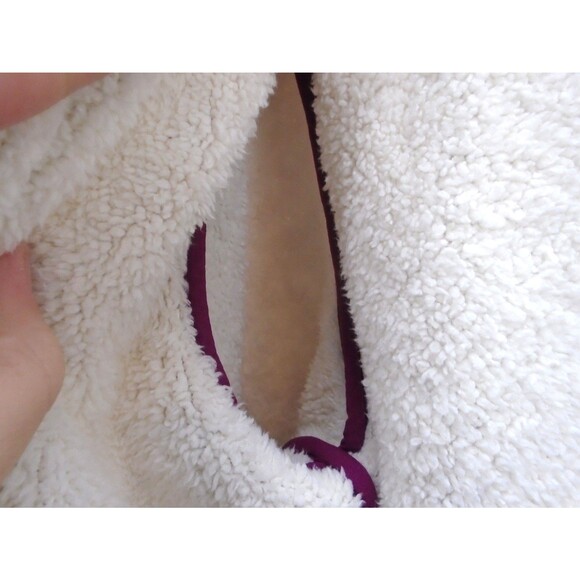 LL Bean Womens Size M Diamond Jacquard Anorak Full Zip Fleece Jacket 296574 - Picture 9 of 11